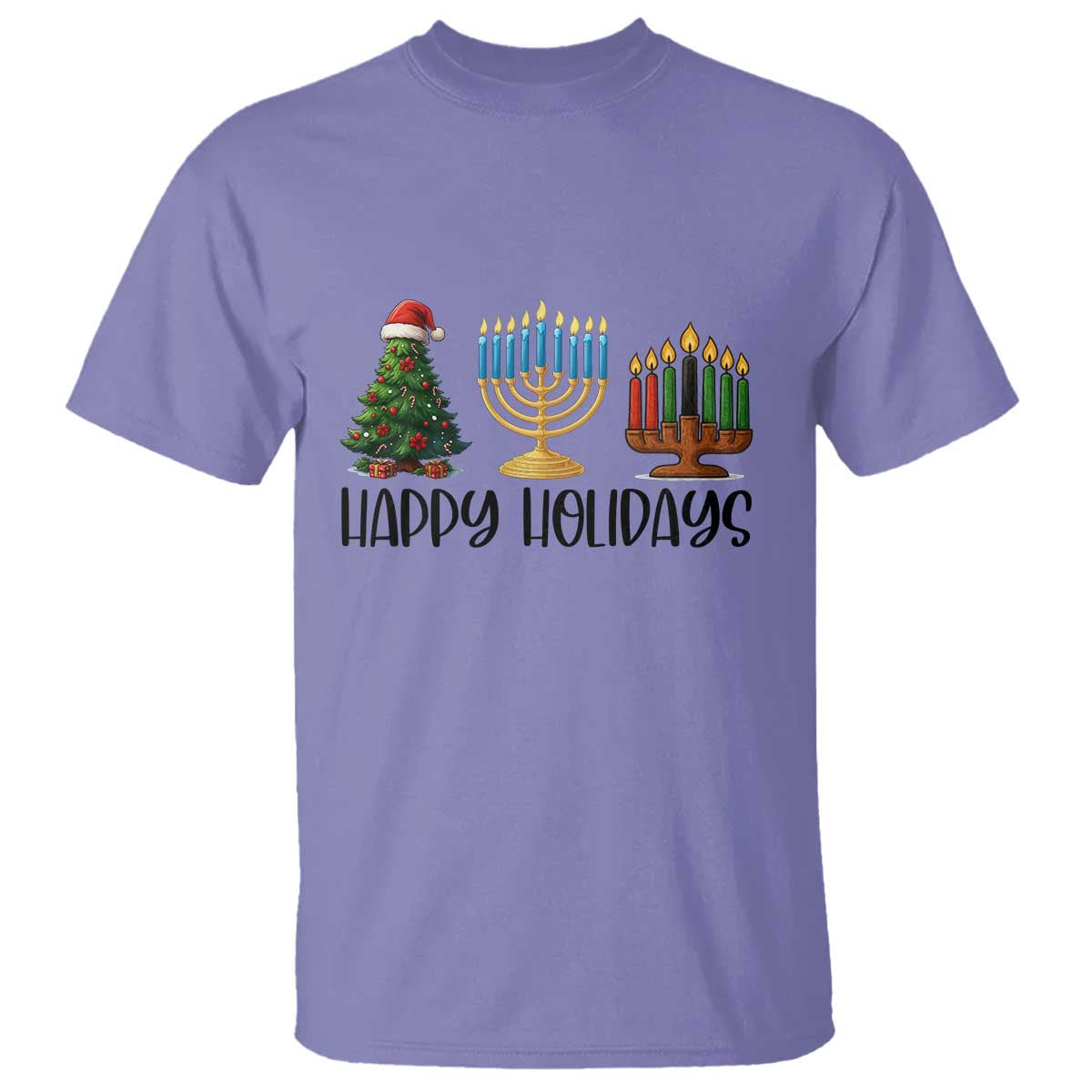 Christmas Hanukkah Kwanzaa Celebration Gift T Shirt Happy Holidays - Wonder Print Shop