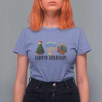 Christmas Hanukkah Kwanzaa Celebration Gift T Shirt For Women Happy Holidays - Wonder Print Shop