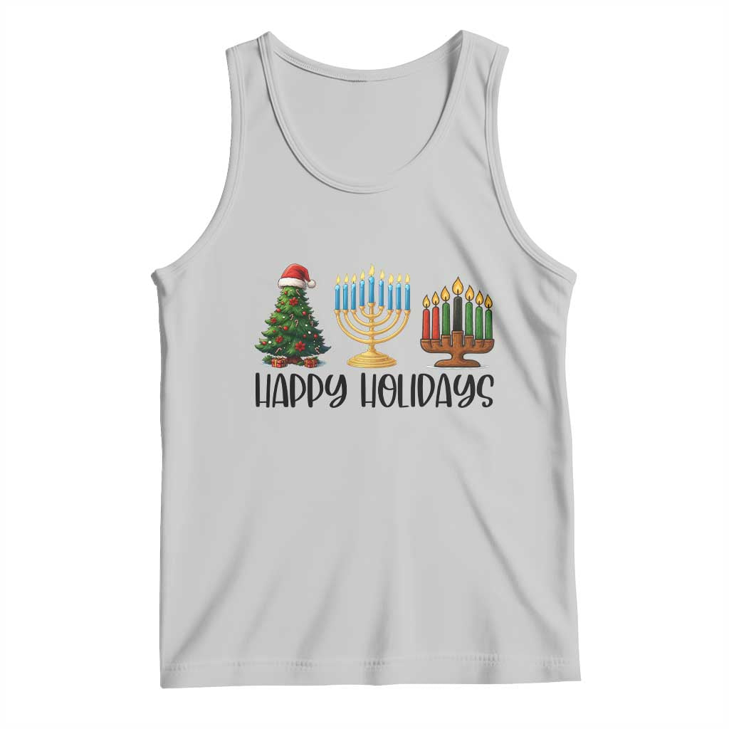 Christmas Hanukkah Kwanzaa Celebration Gift Tank Top Happy Holidays - Wonder Print Shop