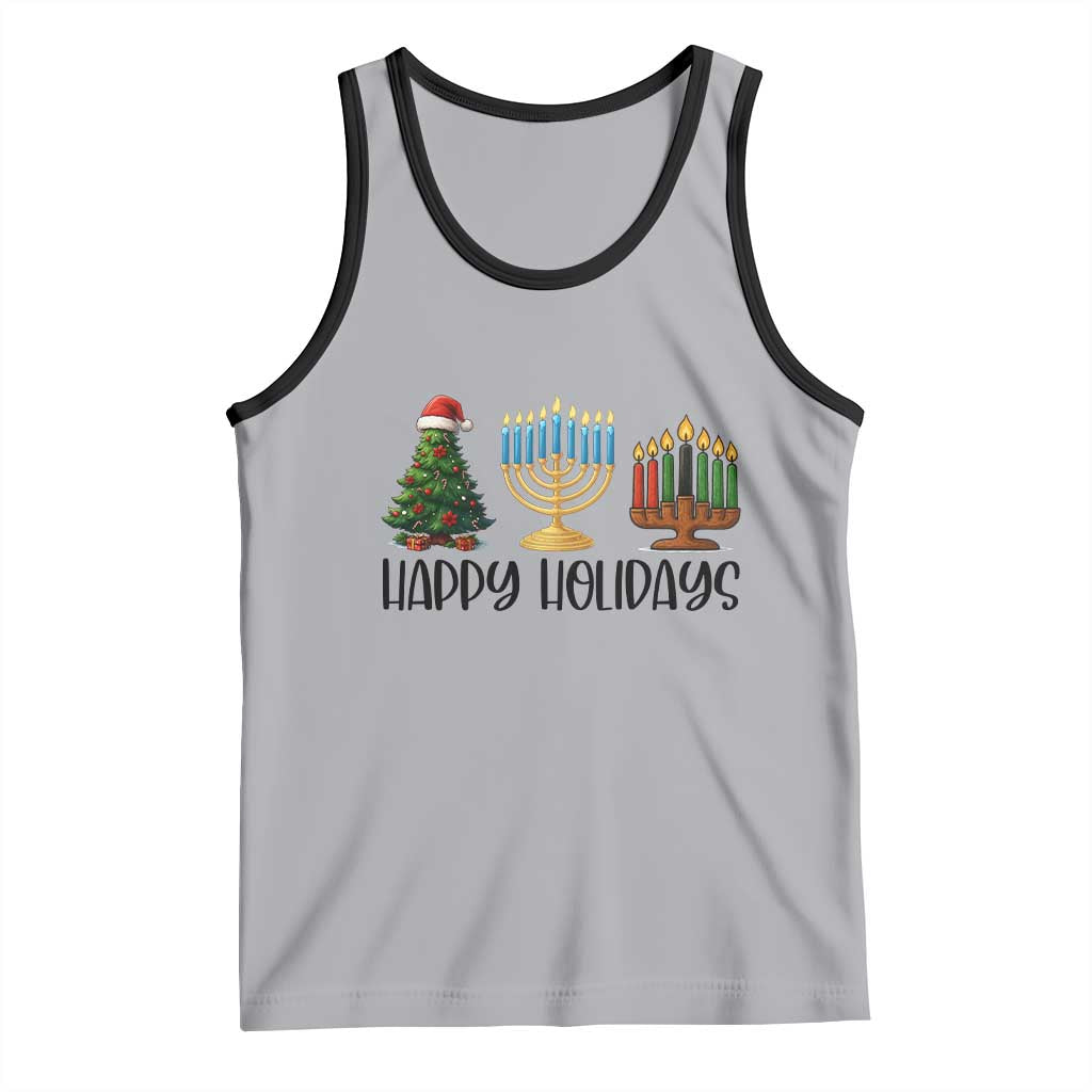 Christmas Hanukkah Kwanzaa Celebration Gift Tank Top Happy Holidays - Wonder Print Shop
