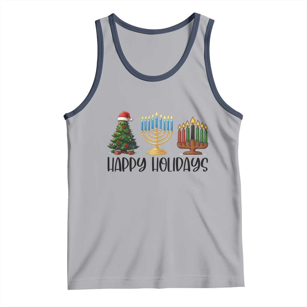 Christmas Hanukkah Kwanzaa Celebration Gift Tank Top Happy Holidays - Wonder Print Shop