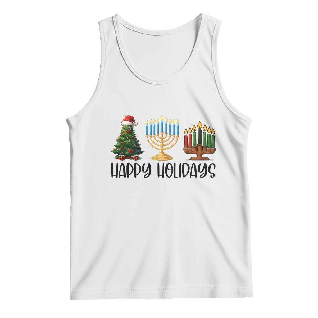 Christmas Hanukkah Kwanzaa Celebration Gift Tank Top Happy Holidays - Wonder Print Shop