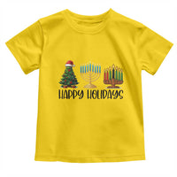 Christmas Hanukkah Kwanzaa Celebration Gift Toddler T Shirt Happy Holidays - Wonder Print Shop