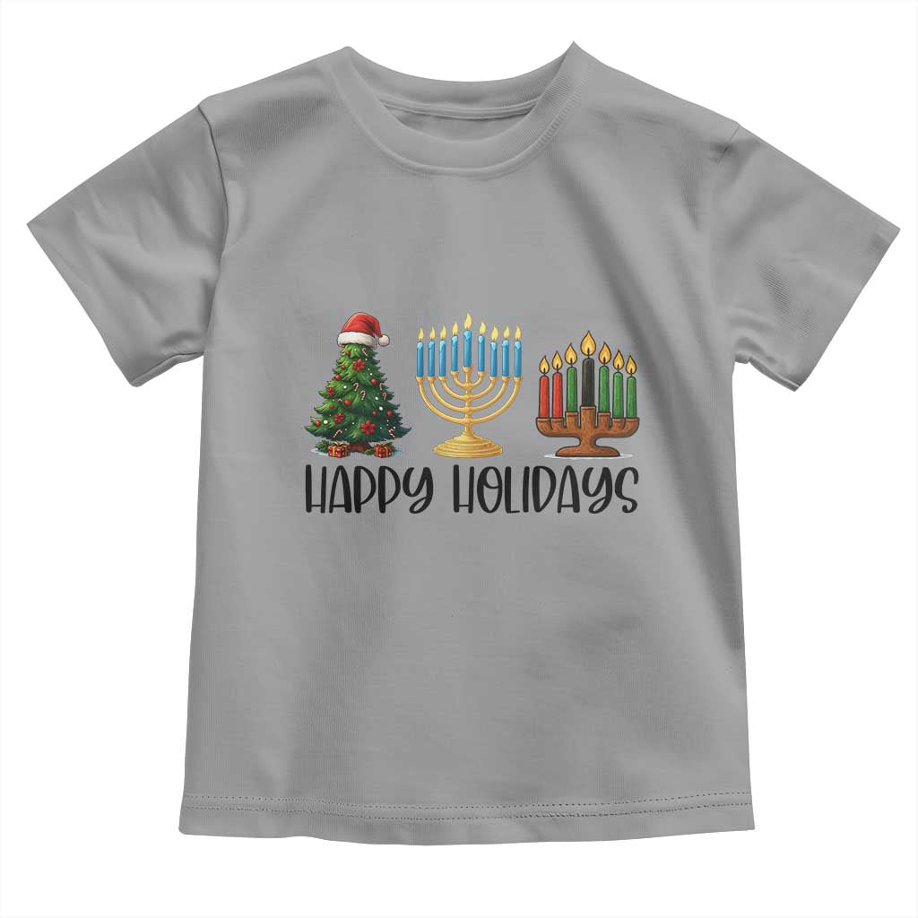 Christmas Hanukkah Kwanzaa Celebration Gift Toddler T Shirt Happy Holidays - Wonder Print Shop