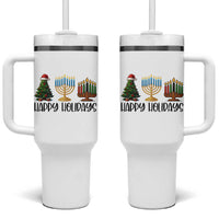 Christmas Hanukkah Kwanzaa Celebration Gift Tumbler With Handle Happy Holidays - Wonder Print Shop