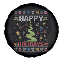 Happy Holidays For All Christmas Hanukkah Kwanzaa Gift Spare Tire Cover - Wonder Print Shop