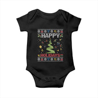 Happy Holidays For All Christmas Hanukkah Kwanzaa Gift Baby Onesie - Wonder Print Shop