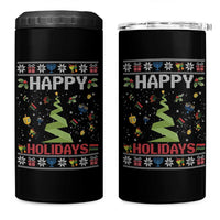 Happy Holidays For All Christmas Hanukkah Kwanzaa Gift 4 in 1 Can Cooler Tumbler - Wonder Print Shop