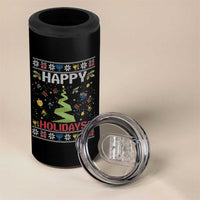 Happy Holidays For All Christmas Hanukkah Kwanzaa Gift 4 in 1 Can Cooler Tumbler - Wonder Print Shop