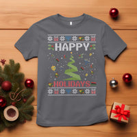 Happy Holidays For All Christmas Hanukkah Kwanzaa Gift T Shirt - Wonder Print Shop