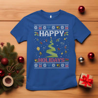 Happy Holidays For All Christmas Hanukkah Kwanzaa Gift T Shirt - Wonder Print Shop