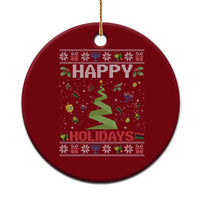 Happy Holidays For All Christmas Hanukkah Kwanzaa Gift Ceramic Ornament - Wonder Print Shop