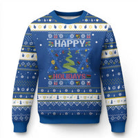 Happy Holidays For All Christmas Hanukkah Kwanzaa Gift Hanukkah Ugly Sweater - Wonder Print Shop