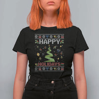 Happy Holidays For All Christmas Hanukkah Kwanzaa Gift T Shirt For Women - Wonder Print Shop