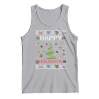 Happy Holidays For All Christmas Hanukkah Kwanzaa Gift Tank Top - Wonder Print Shop