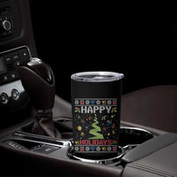 Happy Holidays For All Christmas Hanukkah Kwanzaa Gift Tumbler Cup - Wonder Print Shop
