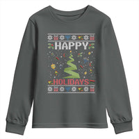 Happy Holidays For All Christmas Hanukkah Kwanzaa Gift Youth Sweatshirt - Wonder Print Shop
