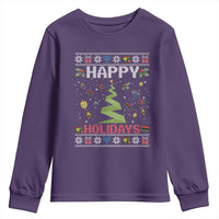 Happy Holidays For All Christmas Hanukkah Kwanzaa Gift Youth Sweatshirt - Wonder Print Shop