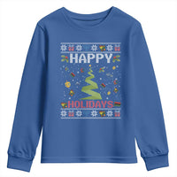 Happy Holidays For All Christmas Hanukkah Kwanzaa Gift Youth Sweatshirt - Wonder Print Shop