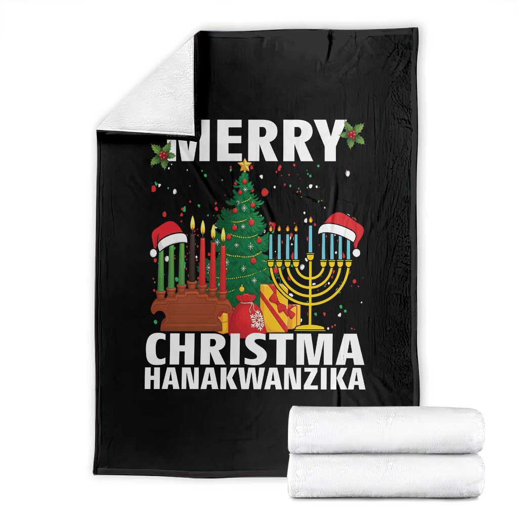 Merry Christmahanakwanzika Throw Blanket Christmas Hanukkah Kwanzaa Celebration Gift - Wonder Print Shop