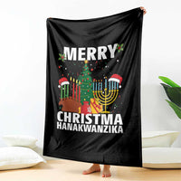 Merry Christmahanakwanzika Throw Blanket Christmas Hanukkah Kwanzaa Celebration Gift - Wonder Print Shop