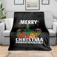 Merry Christmahanakwanzika Throw Blanket Christmas Hanukkah Kwanzaa Celebration Gift - Wonder Print Shop