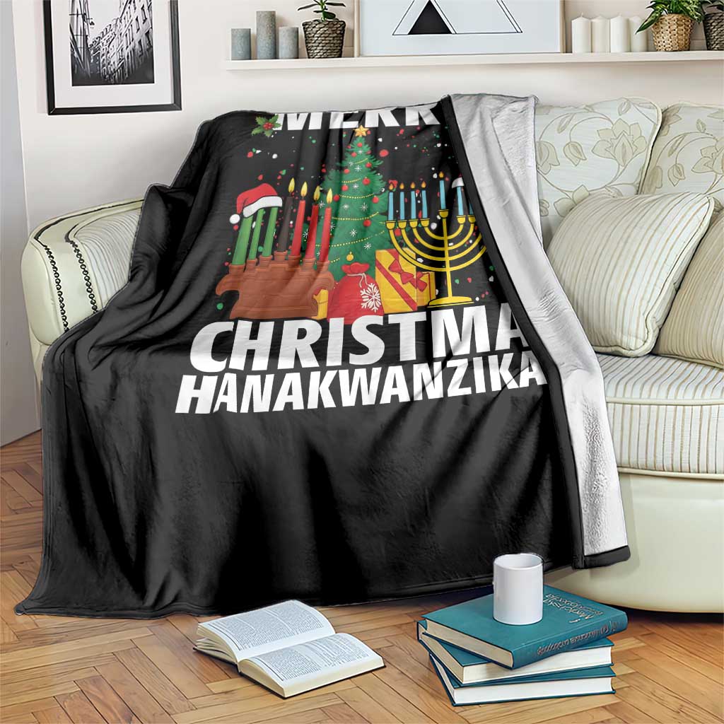 Merry Christmahanakwanzika Throw Blanket Christmas Hanukkah Kwanzaa Celebration Gift - Wonder Print Shop