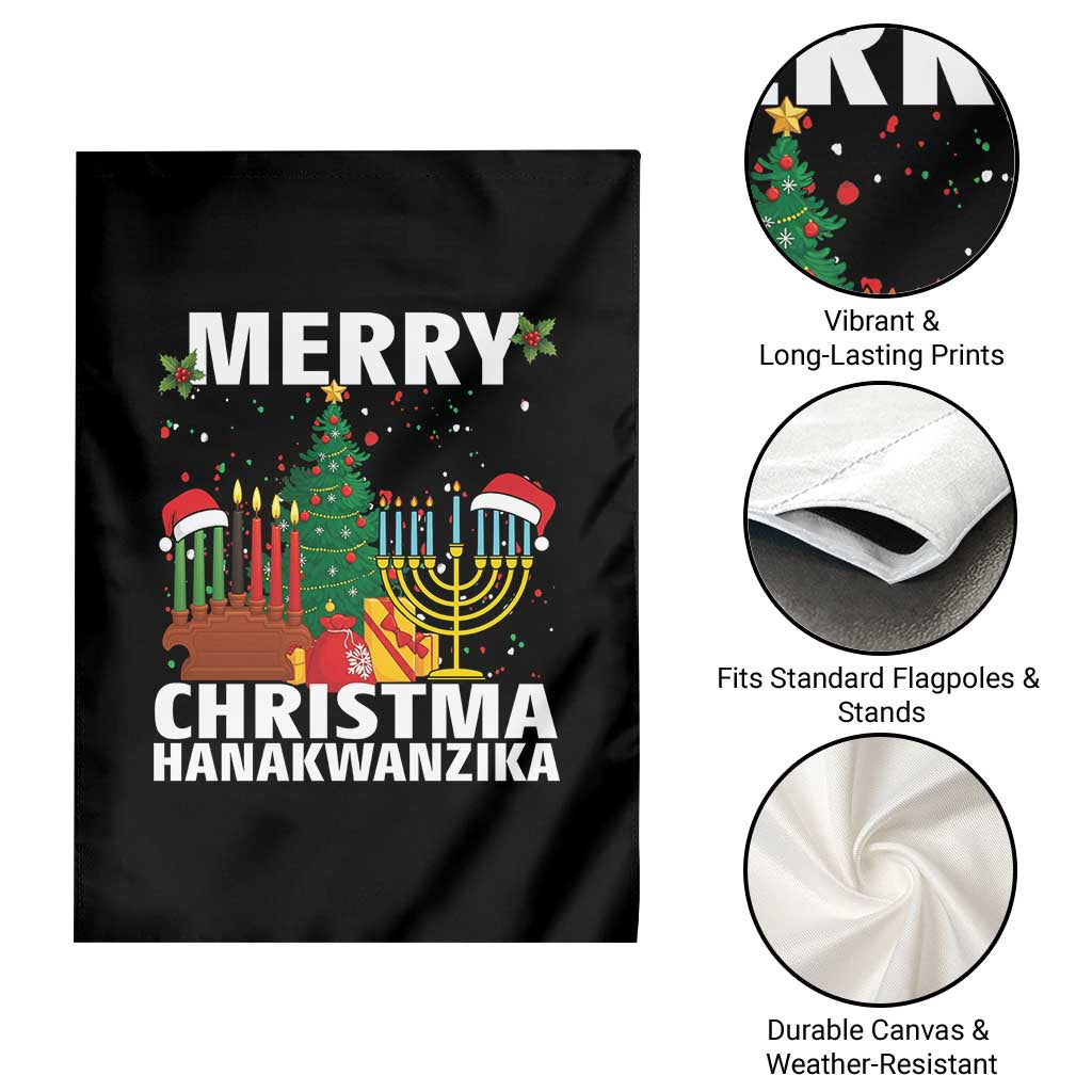 Merry Christmahanakwanzika Garden Flag Christmas Hanukkah Kwanzaa Celebration Gift - Wonder Print Shop