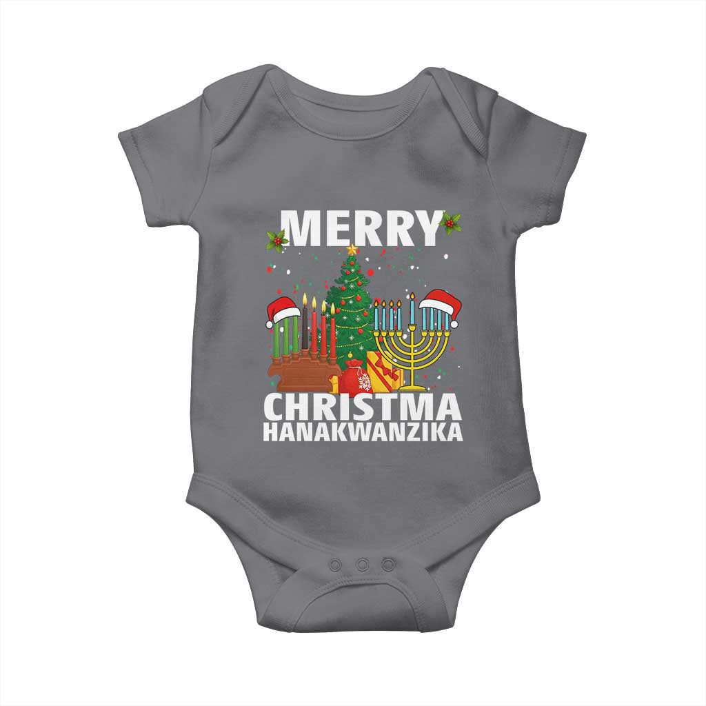 Merry Christmahanakwanzika Baby Onesie Christmas Hanukkah Kwanzaa Celebration Gift - Wonder Print Shop