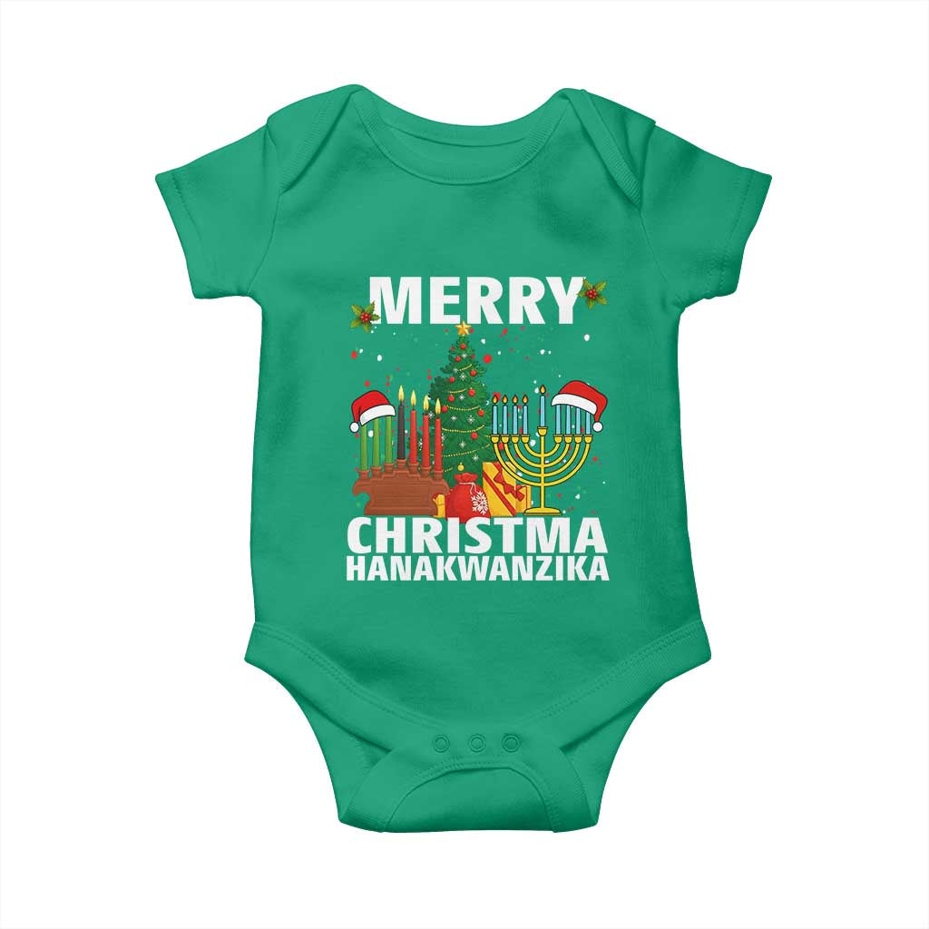 Merry Christmahanakwanzika Baby Onesie Christmas Hanukkah Kwanzaa Celebration Gift - Wonder Print Shop