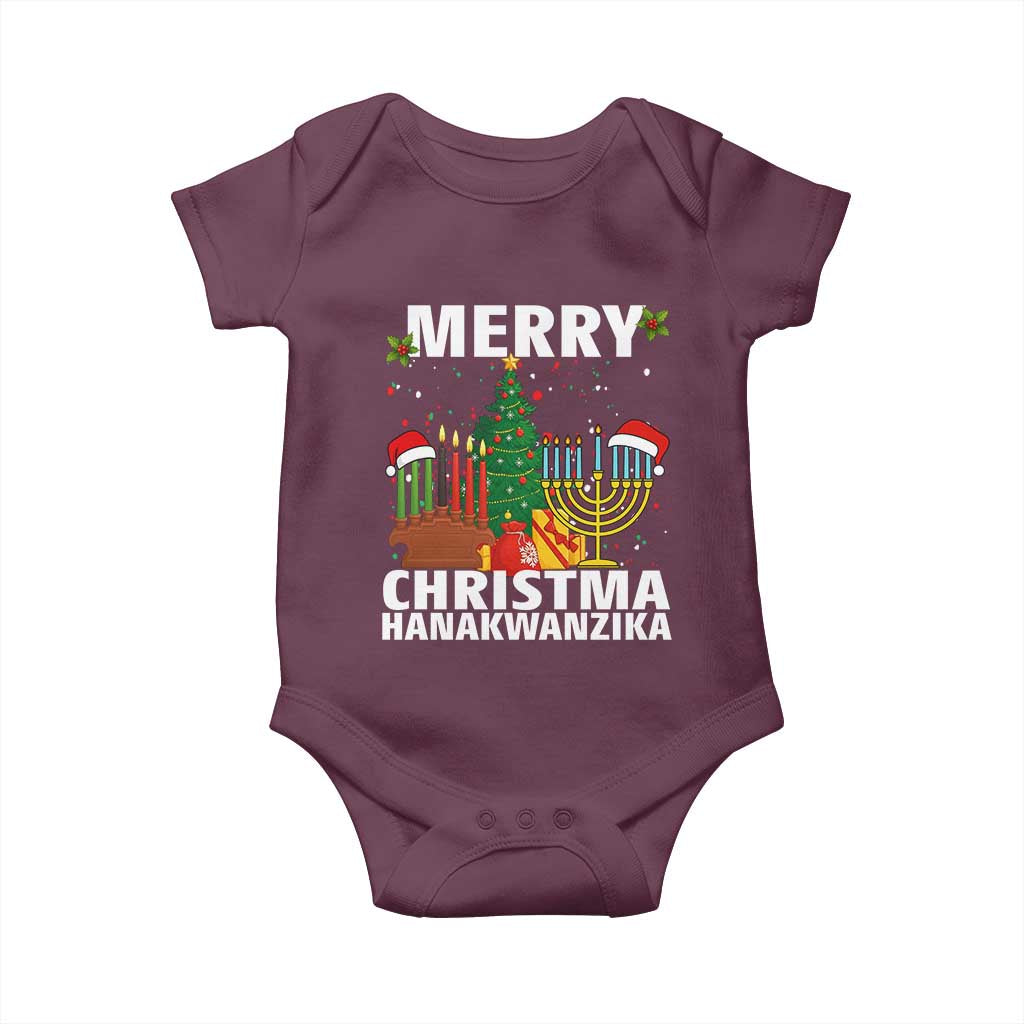 Merry Christmahanakwanzika Baby Onesie Christmas Hanukkah Kwanzaa Celebration Gift - Wonder Print Shop