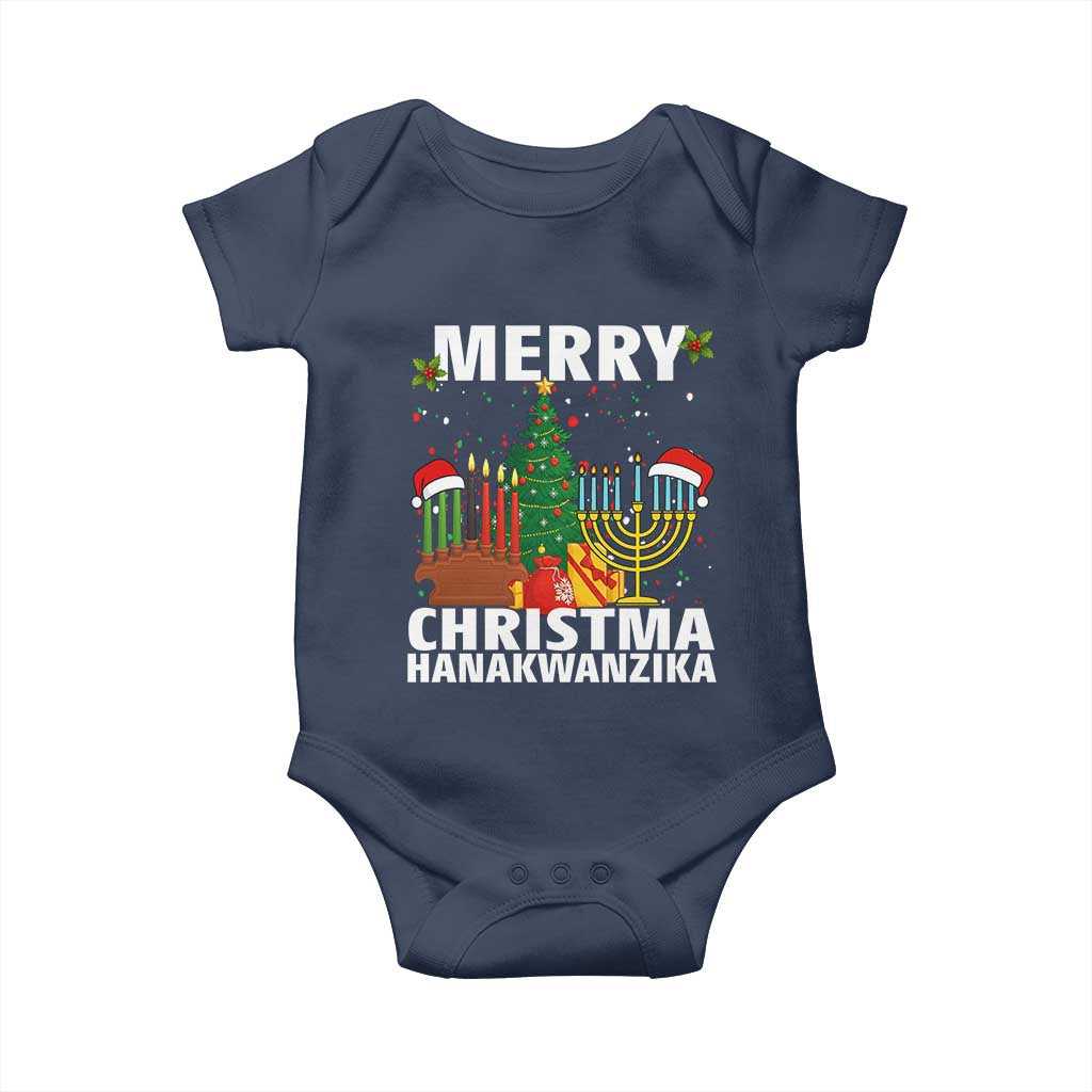 Merry Christmahanakwanzika Baby Onesie Christmas Hanukkah Kwanzaa Celebration Gift - Wonder Print Shop