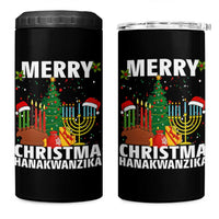 Merry Christmahanakwanzika 4 in 1 Can Cooler Tumbler Christmas Hanukkah Kwanzaa Celebration Gift - Wonder Print Shop