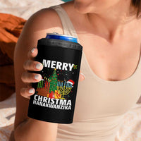 Merry Christmahanakwanzika 4 in 1 Can Cooler Tumbler Christmas Hanukkah Kwanzaa Celebration Gift - Wonder Print Shop