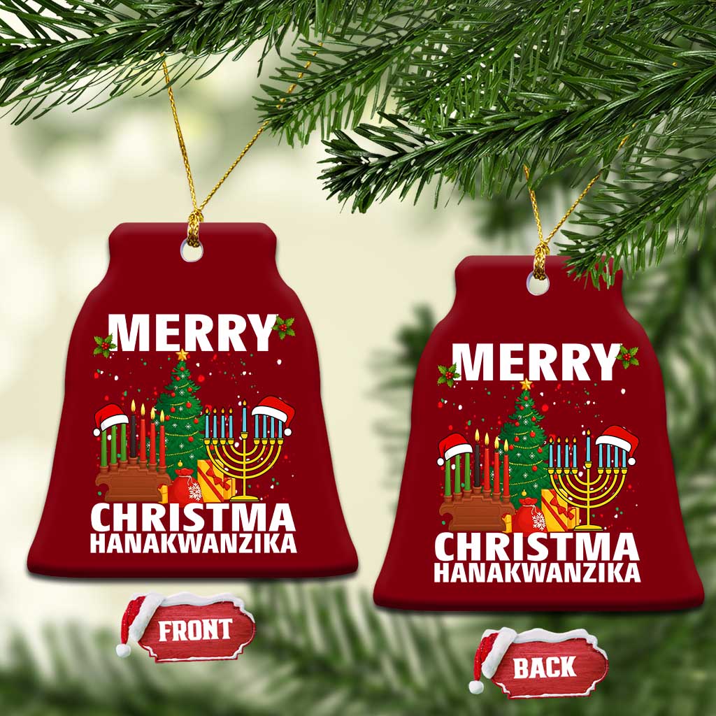 Merry Christmahanakwanzika Ceramic Ornament Christmas Hanukkah Kwanzaa Celebration Gift - Wonder Print Shop