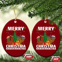 Merry Christmahanakwanzika Ceramic Ornament Christmas Hanukkah Kwanzaa Celebration Gift - Wonder Print Shop