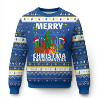 Merry Christmahanakwanzika Hanukkah Ugly Sweater Christmas Chanukkah Kwanzaa Celebration Gift - Wonder Print Shop