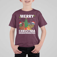 Merry Christmahanakwanzika T Shirt For Kid Christmas Hanukkah Kwanzaa Celebration Gift - Wonder Print Shop