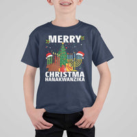 Merry Christmahanakwanzika T Shirt For Kid Christmas Hanukkah Kwanzaa Celebration Gift - Wonder Print Shop