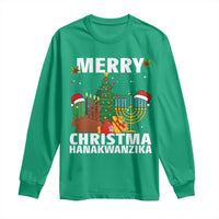 Merry Christmahanakwanzika Long Sleeve Shirt Christmas Hanukkah Kwanzaa Celebration Gift - Wonder Print Shop