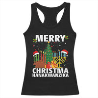Merry Christmahanakwanzika Racerback Tank Top Christmas Hanukkah Kwanzaa Celebration Gift - Wonder Print Shop