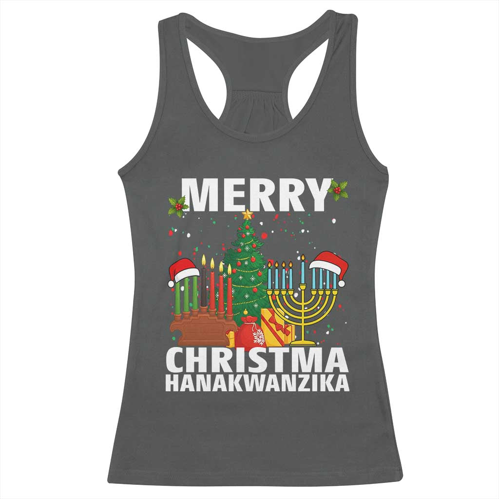 Merry Christmahanakwanzika Racerback Tank Top Christmas Hanukkah Kwanzaa Celebration Gift - Wonder Print Shop