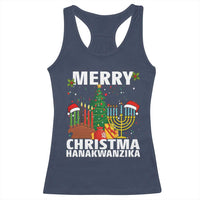 Merry Christmahanakwanzika Racerback Tank Top Christmas Hanukkah Kwanzaa Celebration Gift - Wonder Print Shop
