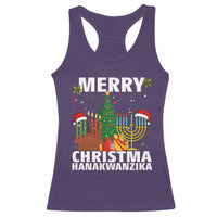 Merry Christmahanakwanzika Racerback Tank Top Christmas Hanukkah Kwanzaa Celebration Gift - Wonder Print Shop