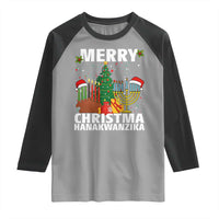 Merry Christmahanakwanzika Raglan Shirt Christmas Hanukkah Kwanzaa Celebration Gift - Wonder Print Shop