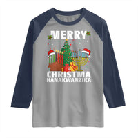 Merry Christmahanakwanzika Raglan Shirt Christmas Hanukkah Kwanzaa Celebration Gift - Wonder Print Shop