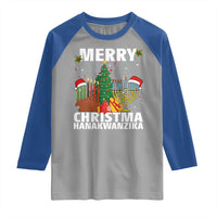 Merry Christmahanakwanzika Raglan Shirt Christmas Hanukkah Kwanzaa Celebration Gift - Wonder Print Shop