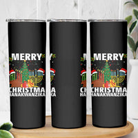 Merry Christmahanakwanzika Skinny Tumbler Christmas Hanukkah Kwanzaa Celebration Gift - Wonder Print Shop