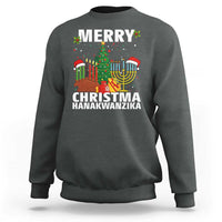 Merry Christmahanakwanzika Sweatshirt Christmas Hanukkah Kwanzaa Celebration Gift - Wonder Print Shop