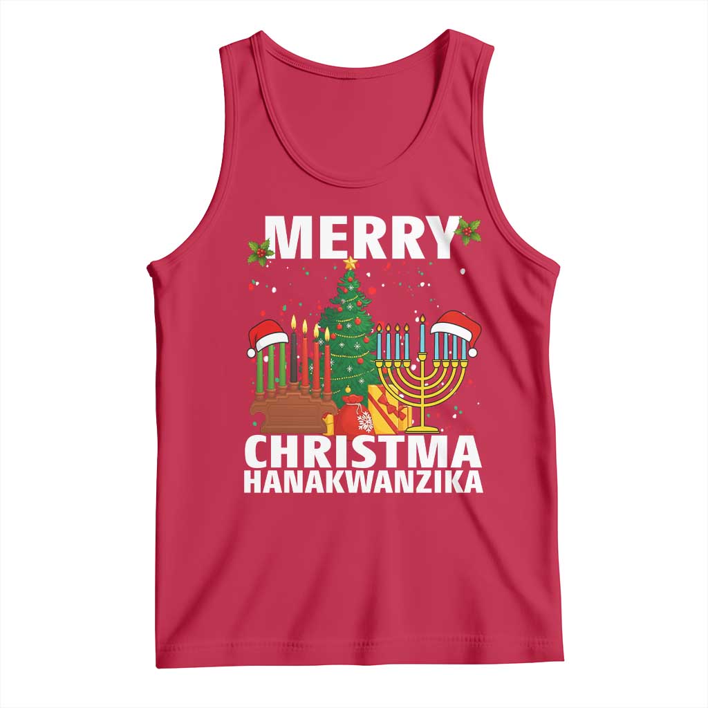 Merry Christmahanakwanzika Tank Top Christmas Hanukkah Kwanzaa Celebration Gift - Wonder Print Shop